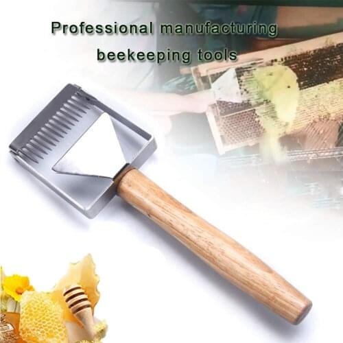 1PCS Professional Wooden Handle Honey Fork Uncapping Forks Cutter Cutting Apiary Stainless Steel Bees Tools Equipment Supplies