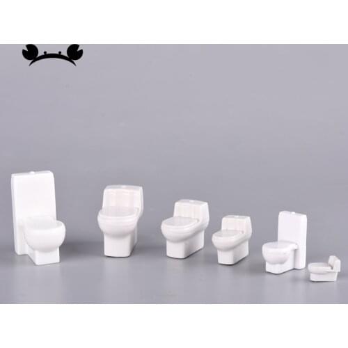 10pcs 1/20 1/25 1/50 Modeling Toilet dollhouse Furniture Simulation Bathroom Model Toy for Doll House Decoration