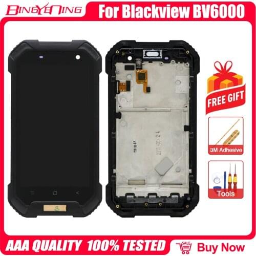 100% Original 4.7 inch LCD&Touch Screen Digitizer with frame Display module Repair Replacement Parts For Blackview BV6000