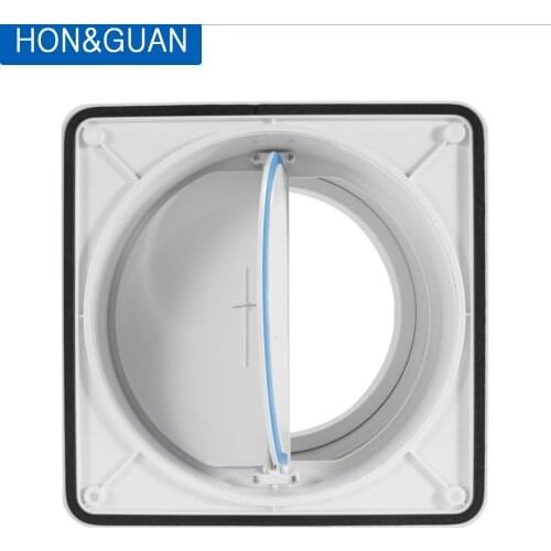 150mm to 180mm Plastic Double Flap Draft Blocker Backdraft Damper for Inline Duct Fan Exhaust Outlet Ventilation Shutter