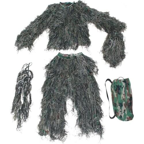 3D Hunting Ghillie Suit Sniper Tactical Military Camouflage Suit For Hunting Army Shooting Jungle Camouflage Pretend Clothing