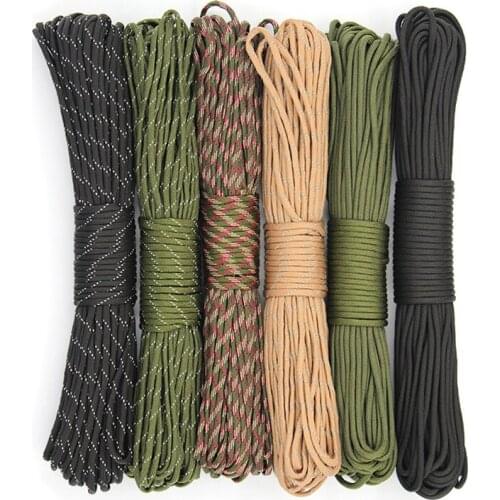 4mm 7 stand Cores Paracord for Survival Parachute Cord Lanyard Camping Climbing Camping Rope Hiking Clothesline