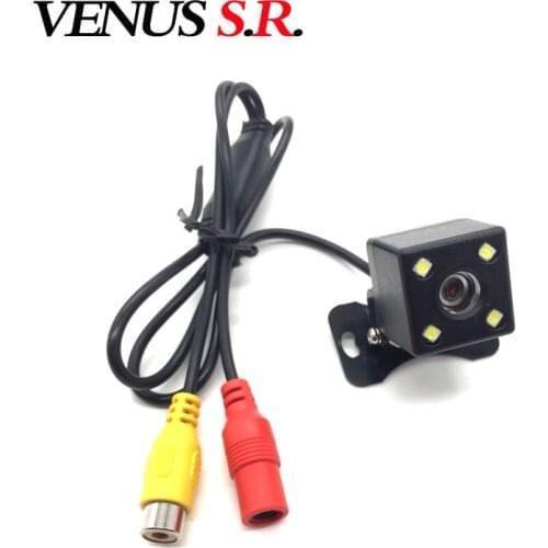 VenusSR Car Rear View Camera 4 LED Night Vision Reversing Auto Parking Monitor CCD Waterproof 170 Degree HD Video