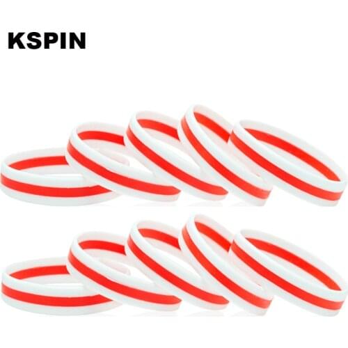 Belarus Flag Silicone Bracelet Rubber Wristband Cuff Sports Bangle Gift FB-0028