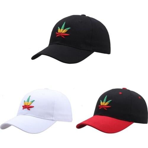 Colorful Maple Leaf Baseball Caps For Men Women Boy Girls Summer Embroidery Hip Hop Snapback Caps Sun Cotton Dad Hat Bone2021