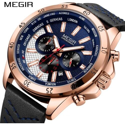 MEGIR Watch Men Fashion Sports Quartz Mens Watches Brand Luxury Military Clock Relogio Masculino Zegarek Mesk Erkek Kol Saati