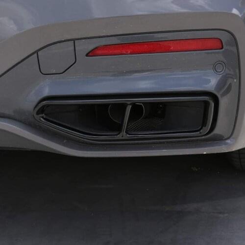 For BMW 7 Series 730li,740li,750li G11 G12 2019-2020 Black Double Exit Exhaust Muffler Pipe Tip