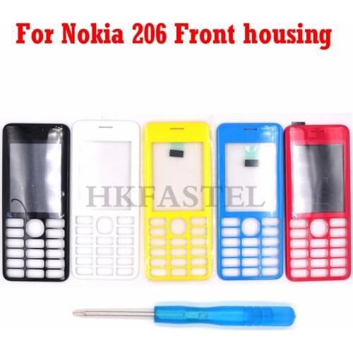 For Nokia 206 Mobile phone New Front face Housing with Tool For 206 Dual Sim RM-872 Back battery door cover