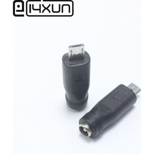 EClyxun 1pcs/lot 5.5 x 2.1 mm Female to Micro USB Male 5 Pin DC Power Plug Connector Adapter for V8 Android