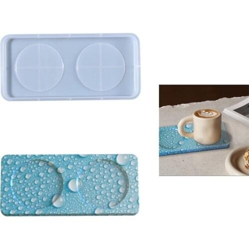 J60E Wine Tray Epoxy Resin Mold Coaster Casting Silicone Mould DIY Craft Cup Mat Mold