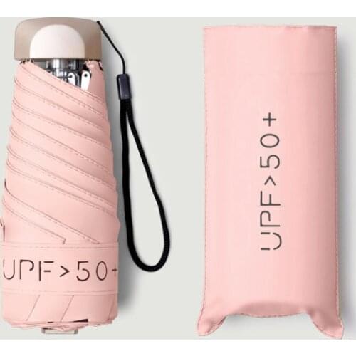 Sun Umbrella Compact and Portable Mini Five-fold Umbrella Sunscreen Anti-ultraviolet Sun Rain Dual Use Automatic Umbrella Female