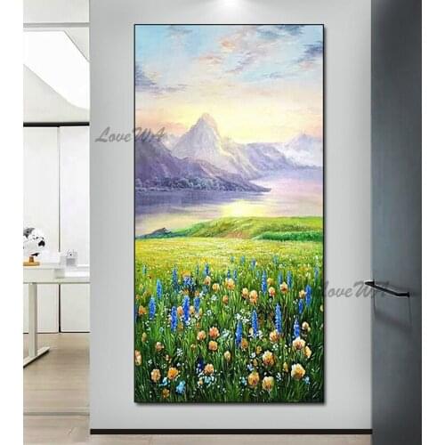 Beautiful Modern Landscape Abstract 100% Handpainted Painting On Canvas Wall Art Home Decoration Picture For Living Room