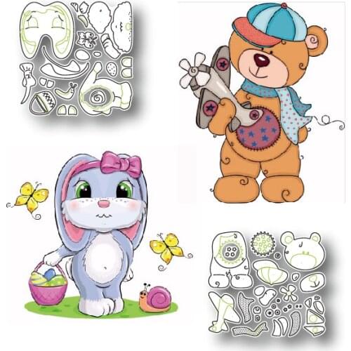 Rabbit egg metal cutting mold decoration background embossing scrapbook greeting card DIY crafts blade template photo album