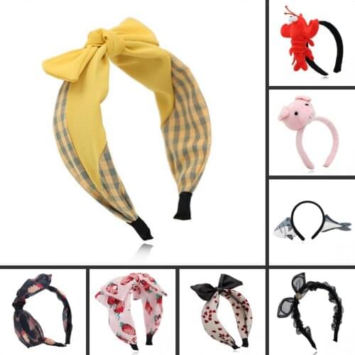 2021 New Fashion Cute flower Bowknot headband All-match Hair Accessories 5# Colors & drop shipping