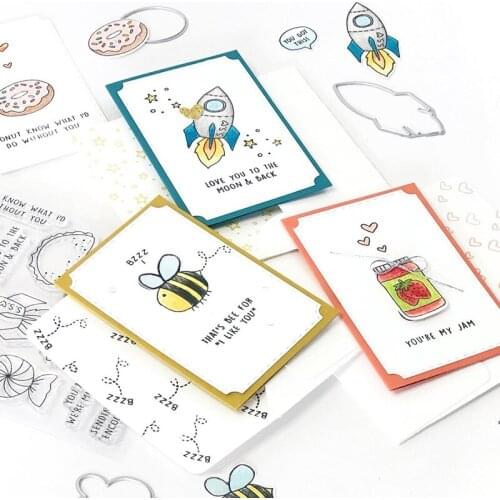 About Sweet Love&dessert 2021 Stamps and Die Sets Sending a Little Encourage-Mint