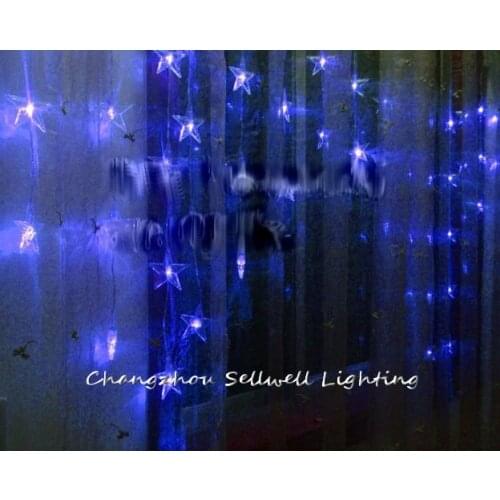 GREAT!Festival light hotel decoration 56 pcs five pointed star bead curtain lamp H326