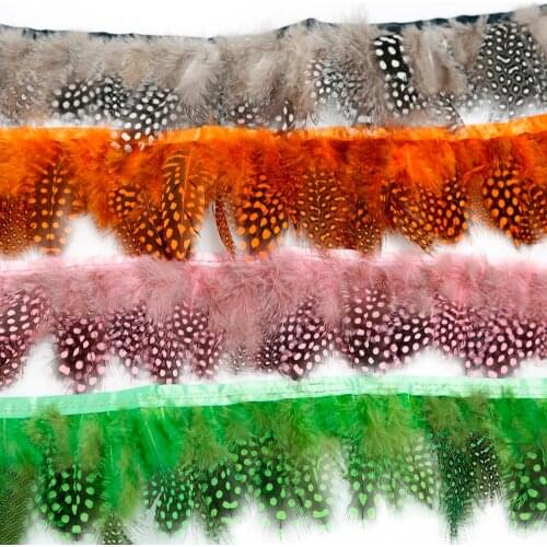 4-8cm 1m/lot Feather High Quality Dyed Chicken Pearl Feather DIY Wedding Party Bouquet Decoration Craft for Home Decor plumes