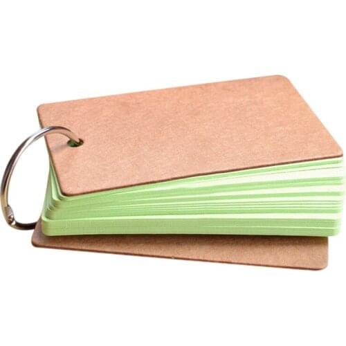 Portable Buckle Binder Notes Flash Cards Memo Pads DIY Blank Card Stationery NK-Shopping