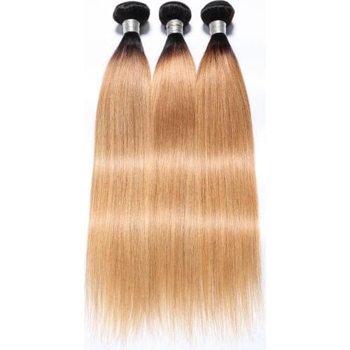 Hotwave Ombre Straight Hair Bundles 30 inch Bone Straight Human Hair Bundles Remy Extensions Brazilian Hair Weave Bundles