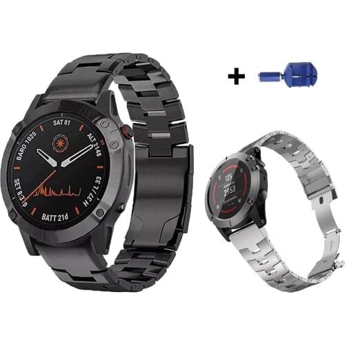 26 22MM Titanium Alloy Quick Release Watchband Strap For Garmin Fenix 6X 6 Pro Smartwatch Easyfit Wristband Strap Fenix 5X 5Plus