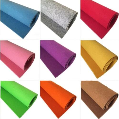 DIY Production Colorful Fabric 1mm Thickness Handicraft Class Scrapbook Manual Course Materials Home Sewing Felt cloth 1M/3M/5M