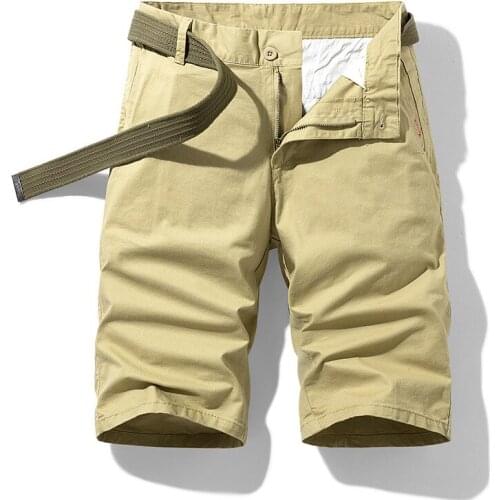 Summer Men 100%Cotton Short Outdoor Tactical Half Pants Casual Loose Classic Beach Seaside Vacation Tooling Breathable Shorts