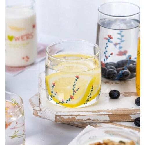 Coffee Milk Tea Glass Water Cup Cartoon Creative Cute Refreshing Mug Red Wine Beer Champagne Glasses Reusable