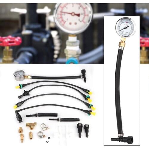 Universal Fuel Pressure Gauge Meter Fuel Supply System Tester Gauge Adapter Auto Diagnostic Tool