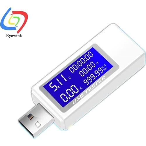 KWS-1705A USB Voltage Current Meter LCD Screen Mini Portable Creative Phone Voltage Tester Doctor Mobile Power Charger Detector
