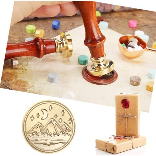 Vintage Wax Seal Head Star Moon Craft Tools Unreal World Sealing Wax Stamps Head Fire Lacquer Handmade Album DIY Art