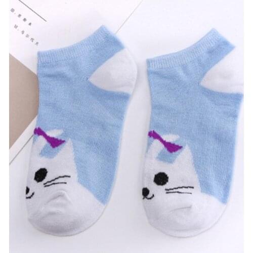 Ladies Short Socks Happy Funny Socks Print Cute Animal Girl Face Socks Ankle Smile Breathable L5Q7