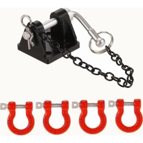 1Set Tow D-Ring Shackles Trailer Hook Trailer Lock for 1/10 Traxxas HSP Redcat RC4WD Tamiya Axial SCX10 D90 HPI RC Crawler Car