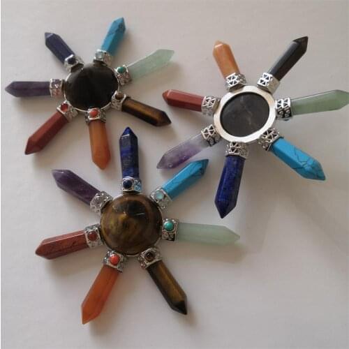 1pc Tigers Eye Conical Pyramid 7 Chakras Energy Generator Natural And Mineral Stones Witchcraft Supplies Meditation Home Decor