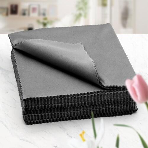 20pcs Glasses Cloth Microfiber Cleaner Cloths Cleaning Glasses Lens Clothes Black Eyeglasses Cloth Eyewear Accessories Custom