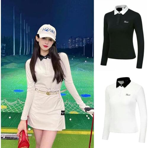 Quick-drying Ladies Golf Wear T-shirt Lidies Long Sleeve Polyester Spring Outdoor Sports Sweat Shirt