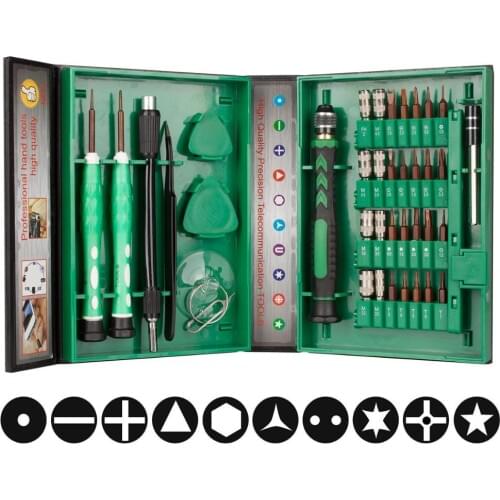 38in1 Screwdriver Set of Screw Driver Bit Set Multi-function Precision Mobile Phone Repair Device mini Hand Tools kit Torx Hex
