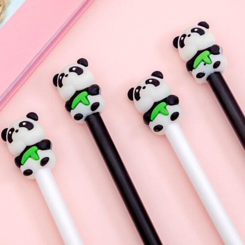 40pcs Kawaii Gel Pen Cute Cartoon Panda Pens for School Stationery Items Kawaii School Supplies Wholesale Panda Gifts Gel Pen