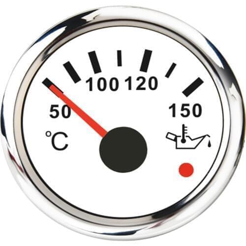 50~150 Celsius Oil Temp Gauge With Red Backlight &Sensor for Boat Car Oil Temperature Gauge