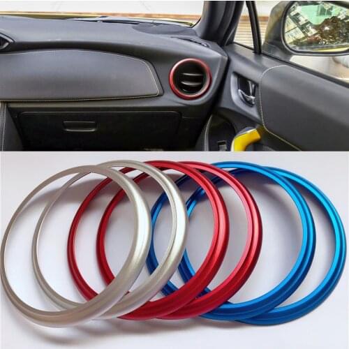 Car AC Air Outlet Ring Air Conditioning Cover AC Vent decoration Trim ring Stickers for Subaru BRZ Toyota 86 GT86 Car Styling