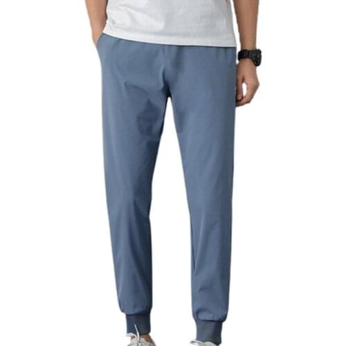 Summer Men Trousers Ankle-length Pencil Pants Men Ankle Tied Straight Sports Pants Male Sweatpants Clothing Streetwear 4XL