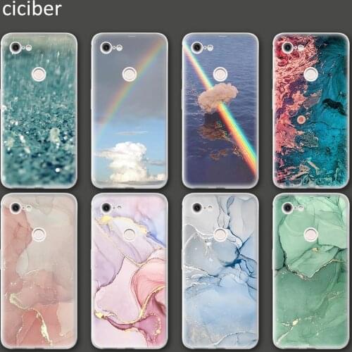 Rainbow Marble Phone Case For Google Pixel 5 4a 4 3a 3 2 XL Soft Silicone TPU Cover for Pixel 5XL 4XL 3XL 2XL Coque Funda Capa