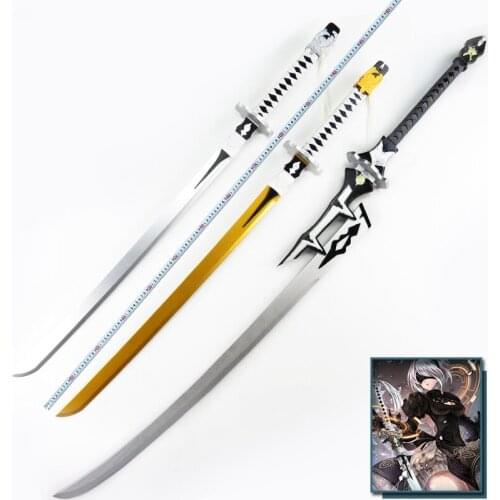 NieR Automata YoRHa Type A No. 2 and No. 9 Type S Wooden Sword Stage Performance Props for Costume Party and Chrismas New Year
