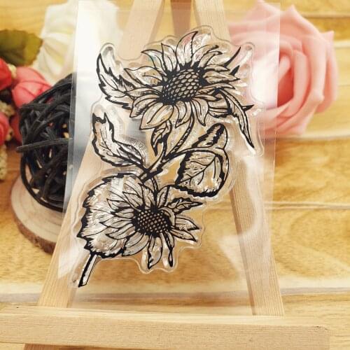 Hot selling sunflower alphabet transparent clear stamp / silicone seal roller stamp DIY scrapbook album / card production
