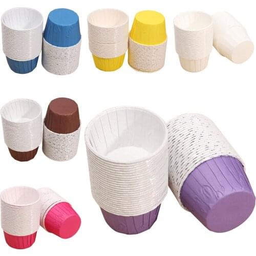 Quality 50X Paper Baking Cup Cake Cupcake Cases Liners Muffin Dessert Wedding Party Color:white