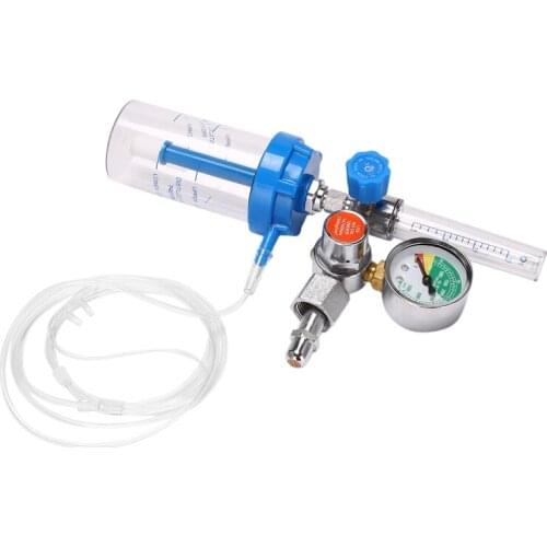 Oxygen Flowmeter Pressure Gauge Oxygen Flow Meter Oxygen Pressure Valve Regulator 0-10L/Min G5/8