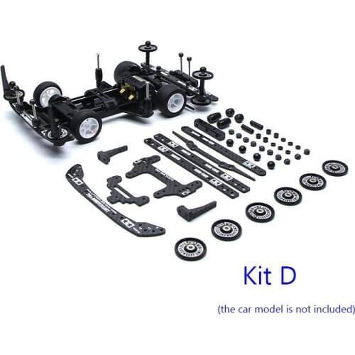 S1/TZ/SFM Chassis Upgrade Parts Kit Carbon Fiber Plates Guide Rollers Spacers Nut Set for Tamiya Mini 4WD Car Model