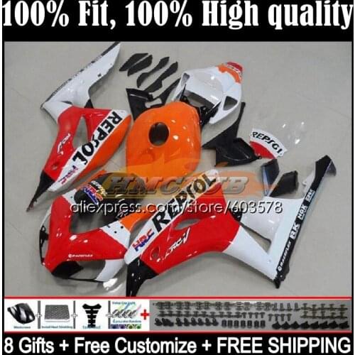 Injection Body For HONDA CBR 1000 RR CC CBR 1000RR 1000CC 49CL.4 CBR1000RR 06 07 CBR1000 RR 2006 2007 OEM Fairing Repsol red