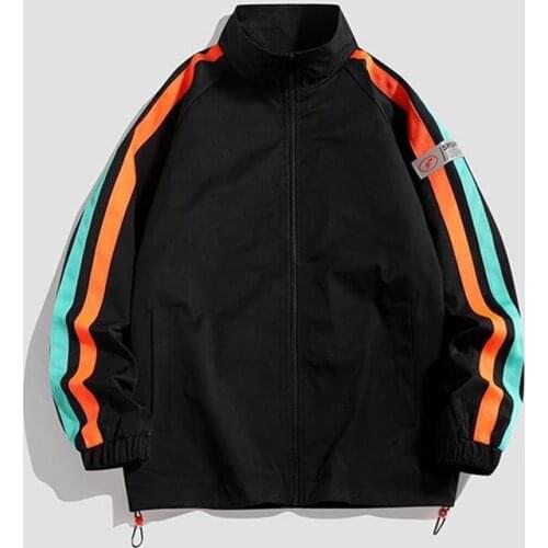 Jacket Male Couple Casual Outerwear 2021 New Spring Autumn Solid Color Fashion Stand-up Collar Sports Trend Jacket Mens Womens