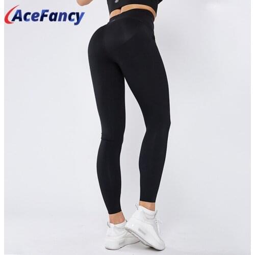Acefancy Women High Elastic Fitness Sport Gym Leggings Push Up Leggings 19-152 Tight Pants Running Leggings Sport Women Fitness