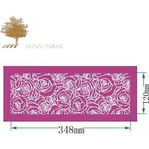 Minsunbak New Rose Mold Cloth Craft Cake Mold DIY Cake Edge Decoration Tool Inkjet Printing Mold